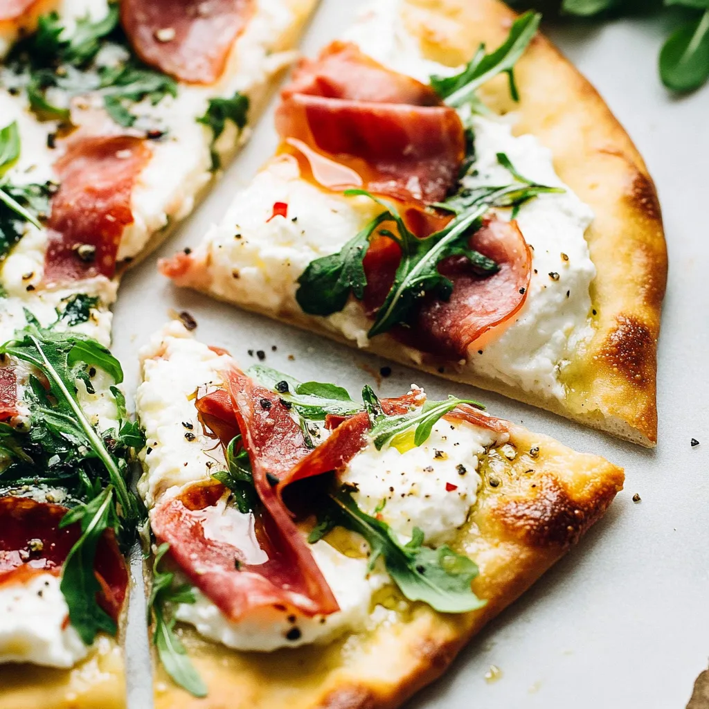 Homemade Prosciutto and Honey Burrata Pizza