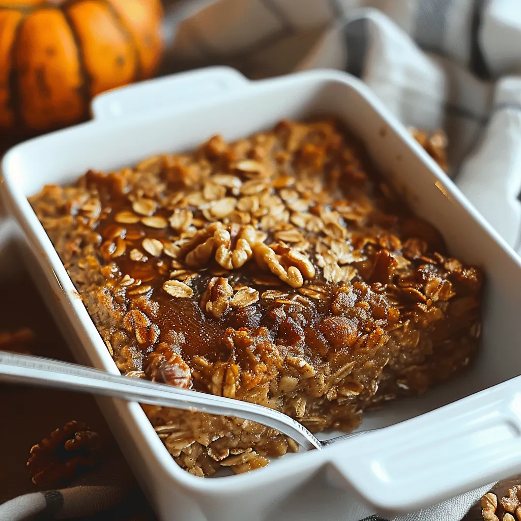 Delicious Pumpkin Baked Oatmeal For Fall
