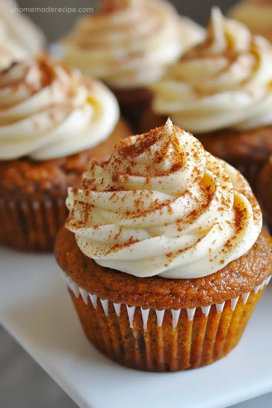 Pumpkin Spice Cupcakes with Cinnamon Cream Cheese Frosting