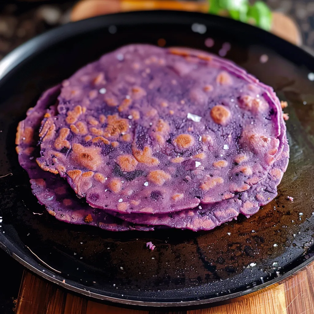Purple Sweet Potato Roti