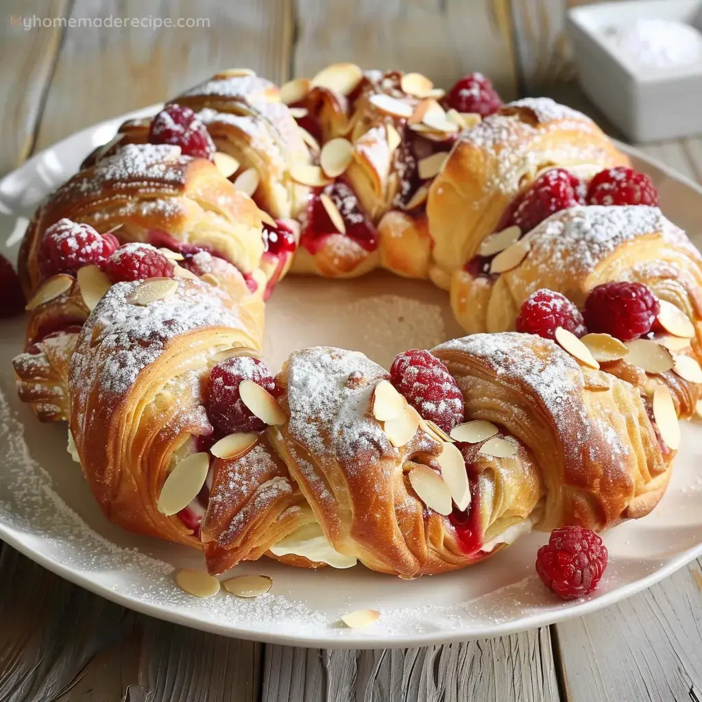 Delicious Raspberry Cream Cheese Crescent Ring