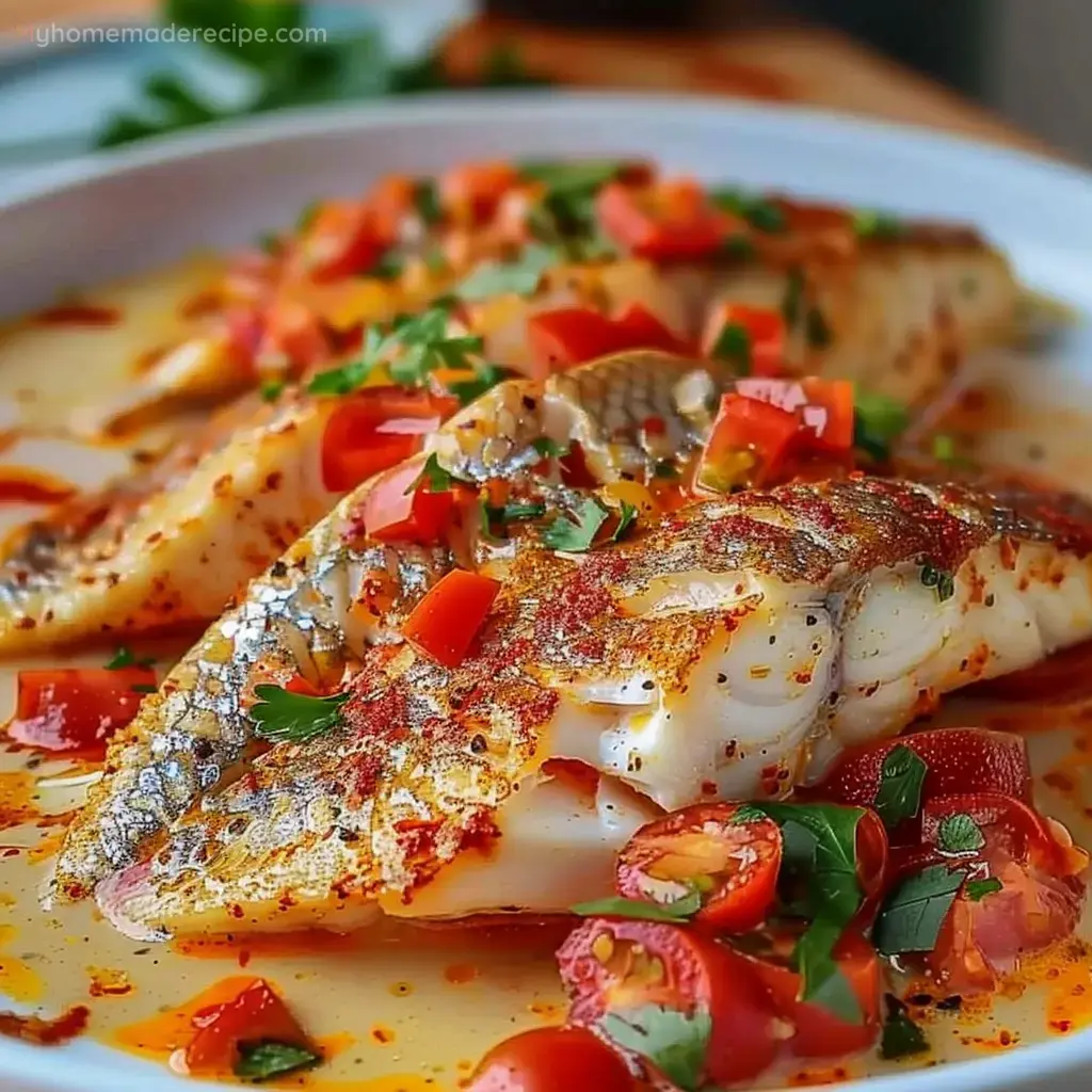 Delicious Red Snapper with Creamy Creole Sauce