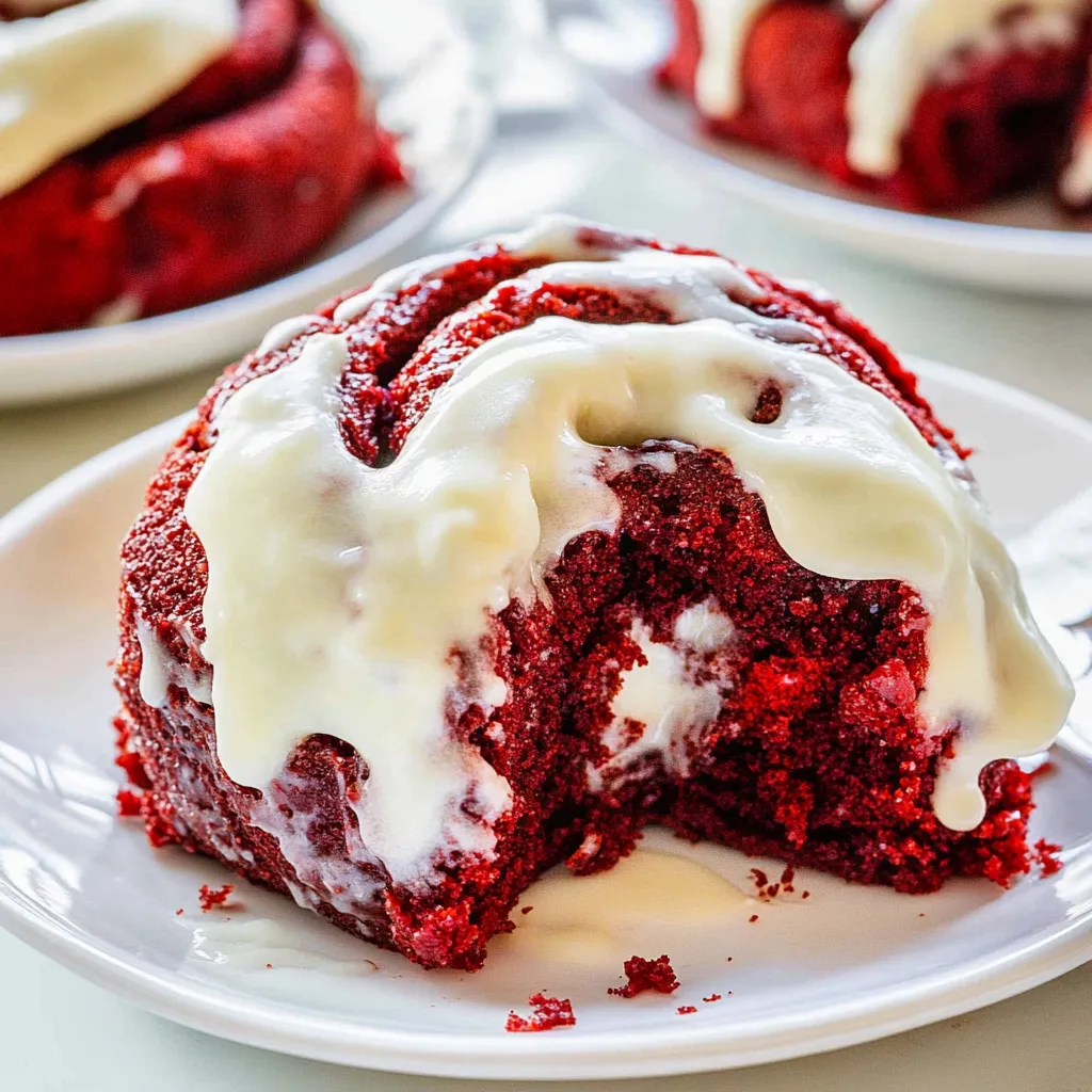 Red Velvet Cinnamon Rolls Recipe with Cream Cheese Icing