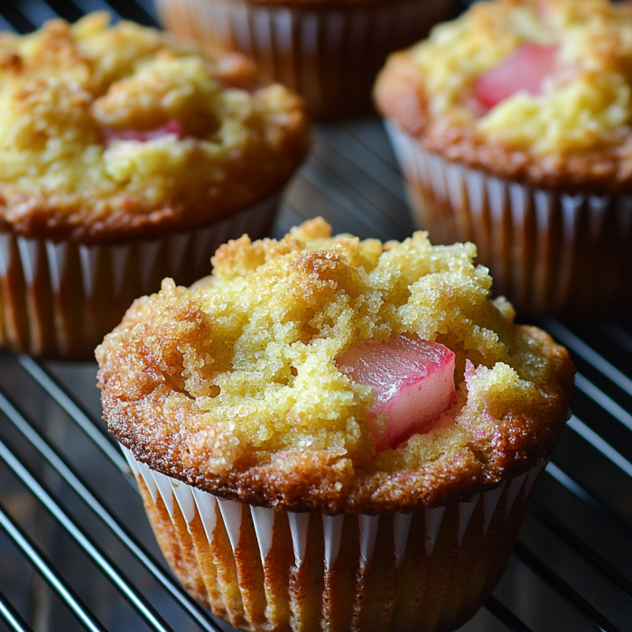 Make Delicious Tender Rhubarb Muffins
