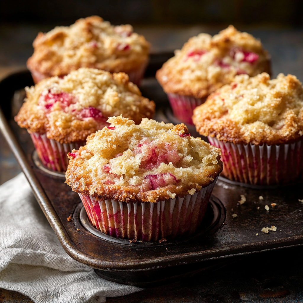Make Delicious Tender Rhubarb Muffins