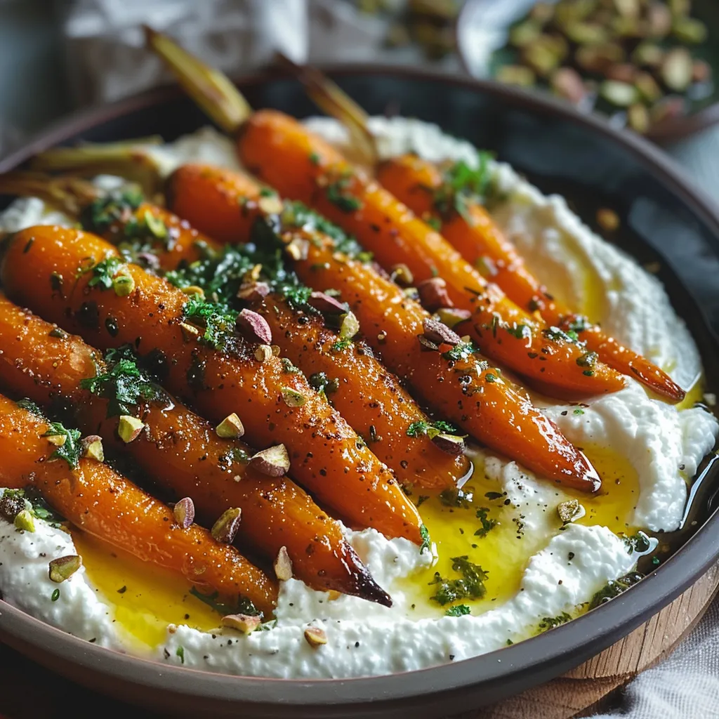 Roasted Carrots with Whipped Ricotta and Hot Honey