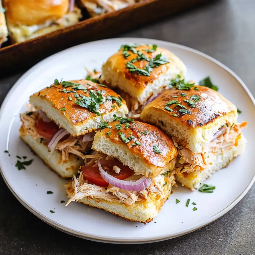 Easy Rotisserie Chicken Sliders with Garlic Herb Butter