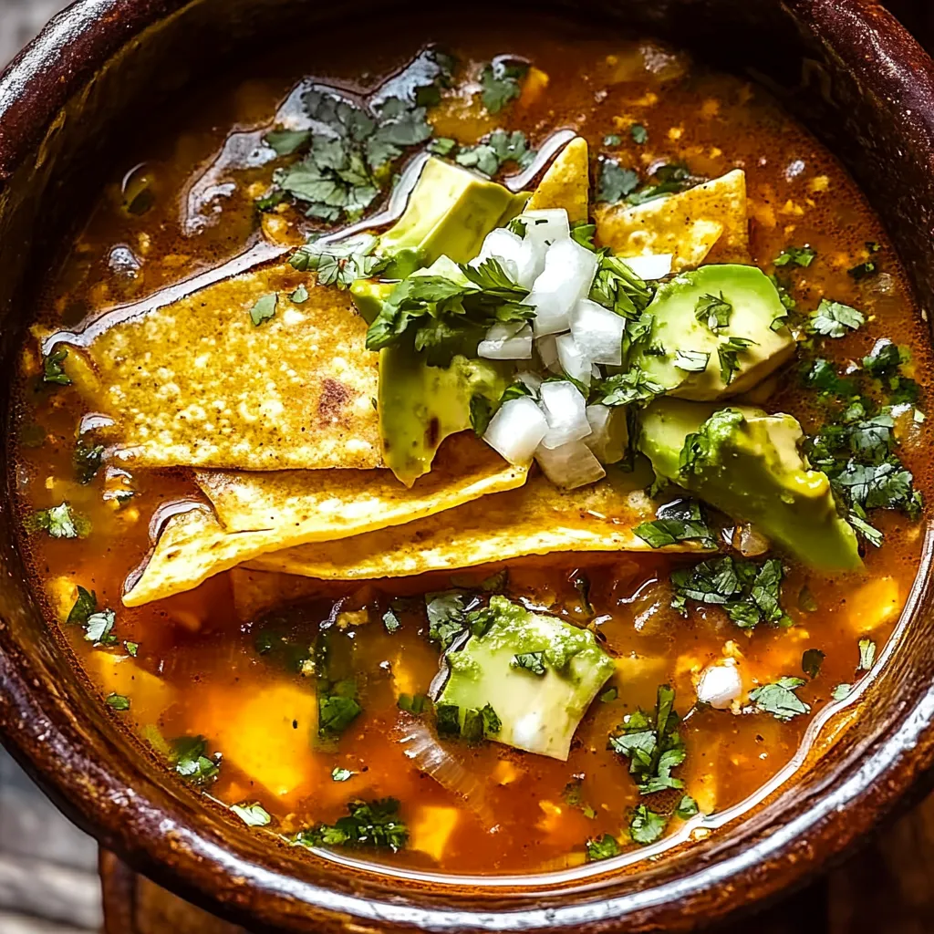 Quick Salsa Verde Tortilla Soup