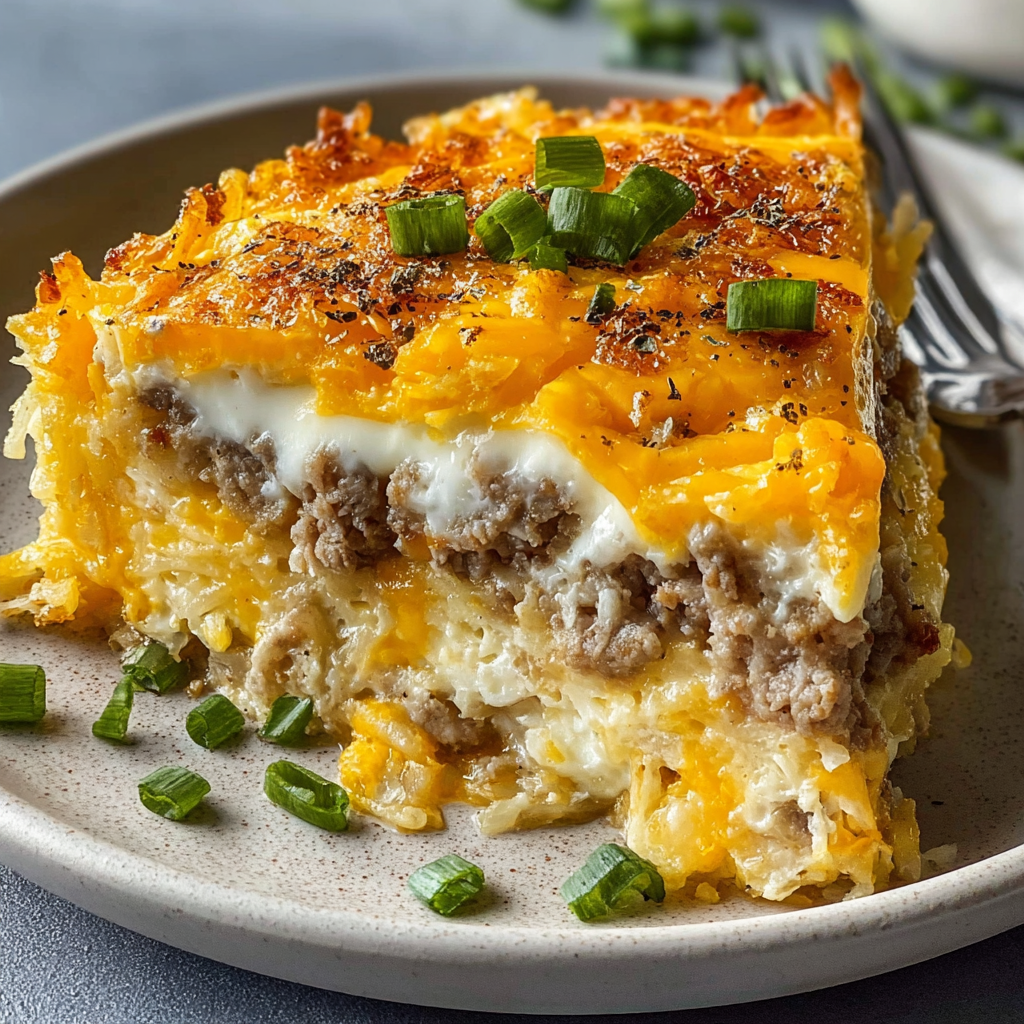 Savory Sausage Crescent Roll Casserole for Breakfast