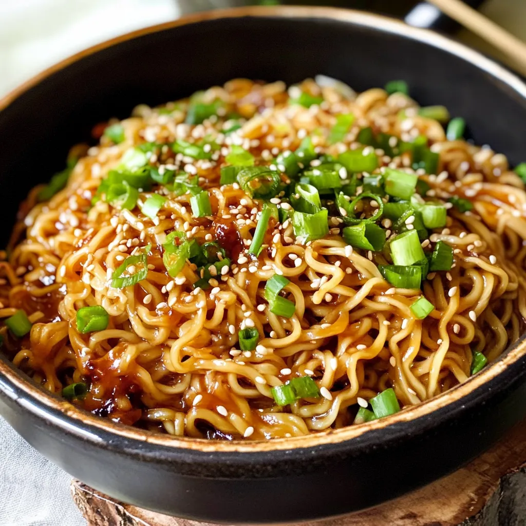 Quick & Tasty Sesame Garlic Ramen Noodles