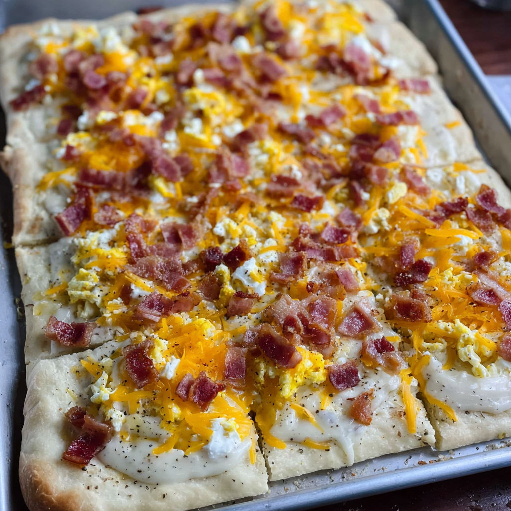 Cheesy Sheet Pan Breakfast With Bacon and Gravy