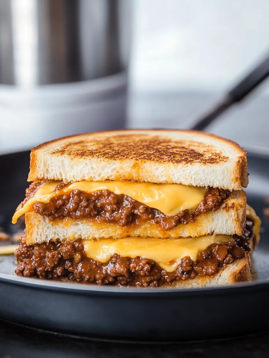 Sloppy Joe Grilled Cheese Sandwich