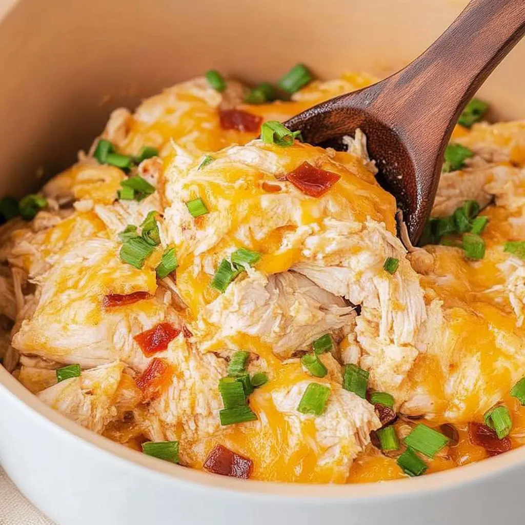 Rich Slow Cooker Chicken With Bacon And Cheddar