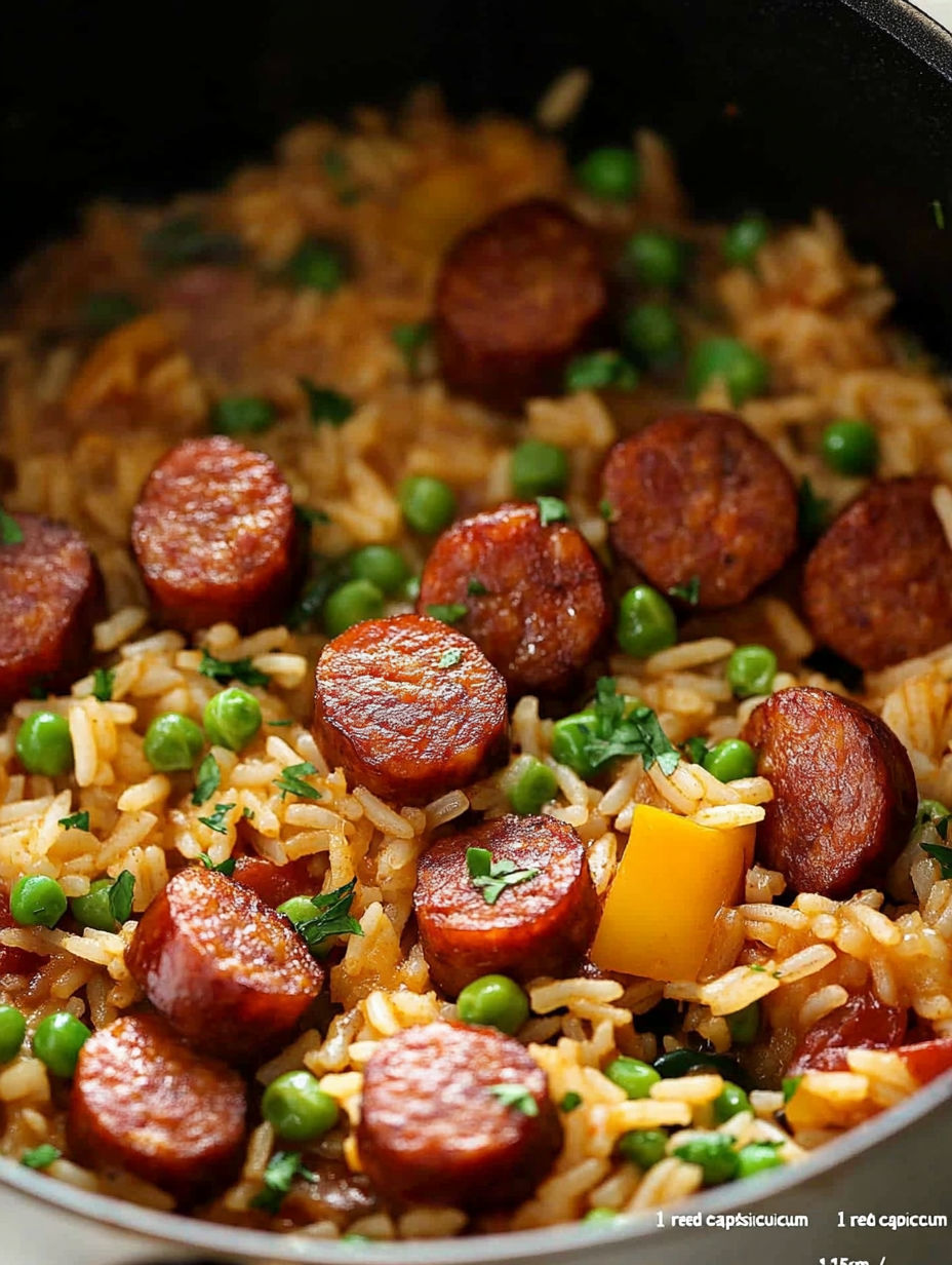 Smoked Sausage and Rice One Pot Dinner