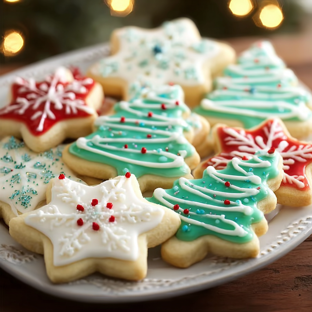 Soft Christmas Cookies with Sweet Festive Touch