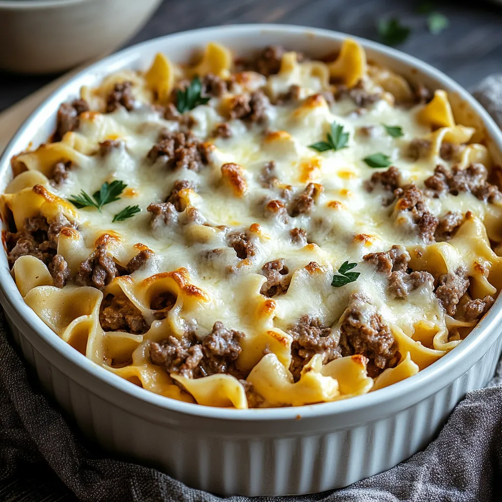 Easy Sour Cream Beef Noodle Casserole