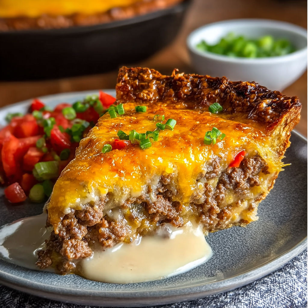 Southern Style Cheeseburger Pie with Hearty Comfort