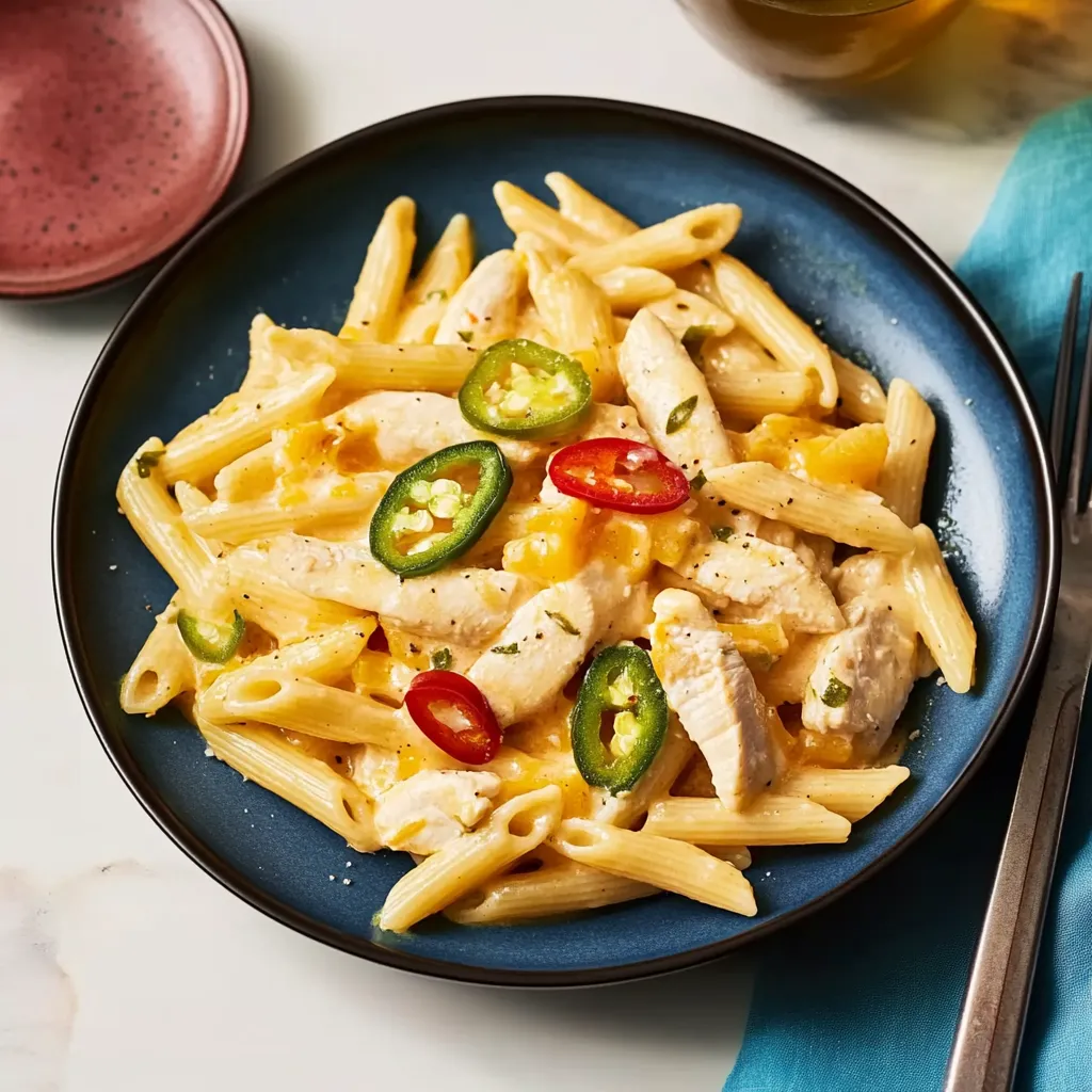 Rattlesnake Pasta: Creamy Spicy Chicken Penne with Jalapeños