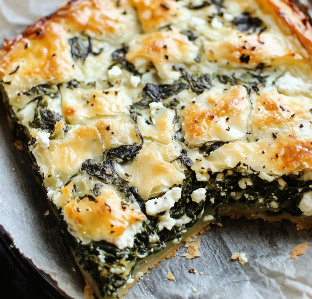 Golden Spinach and Feta Bake