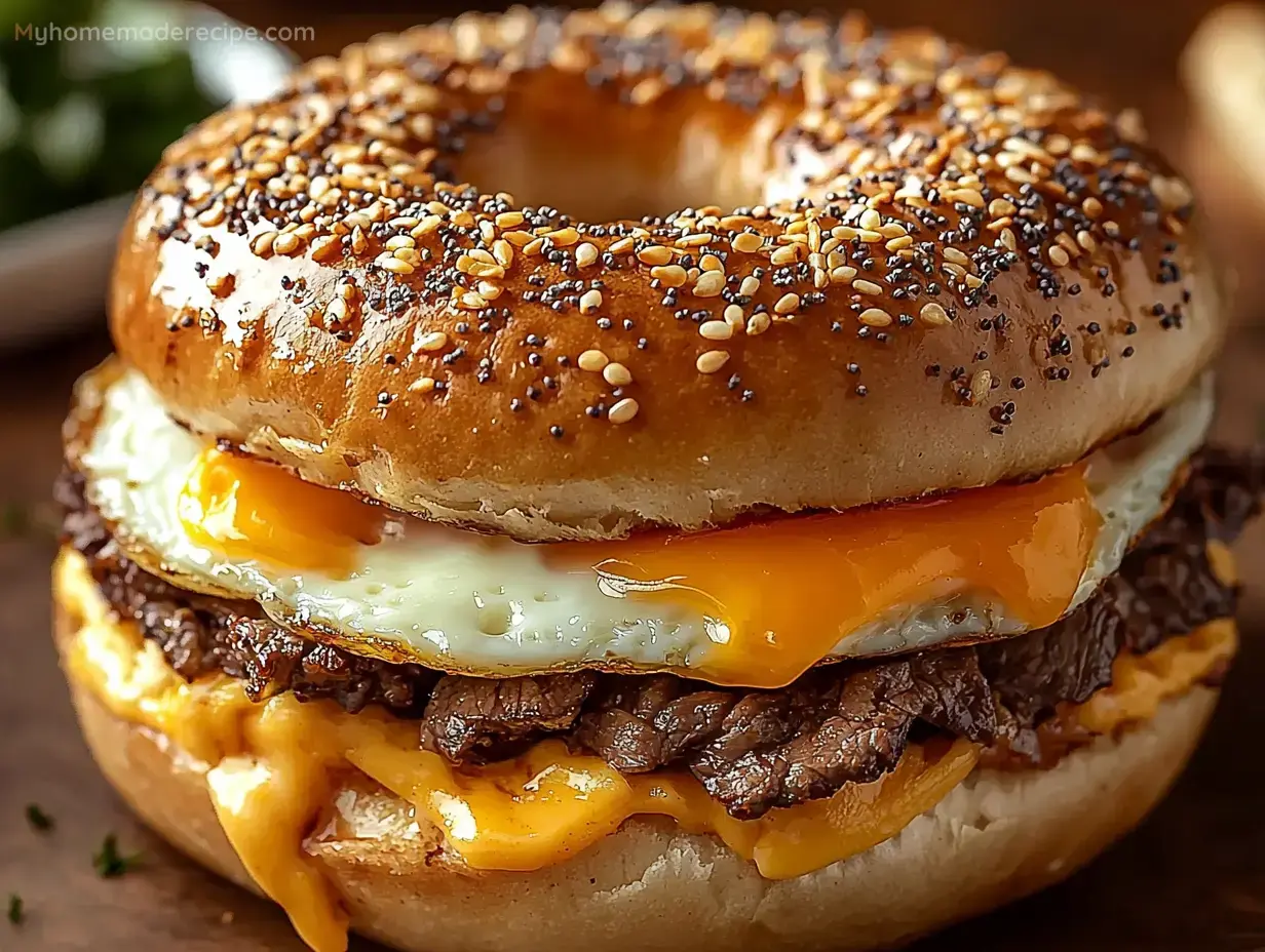 Steak, Egg, and Cheese Bagel