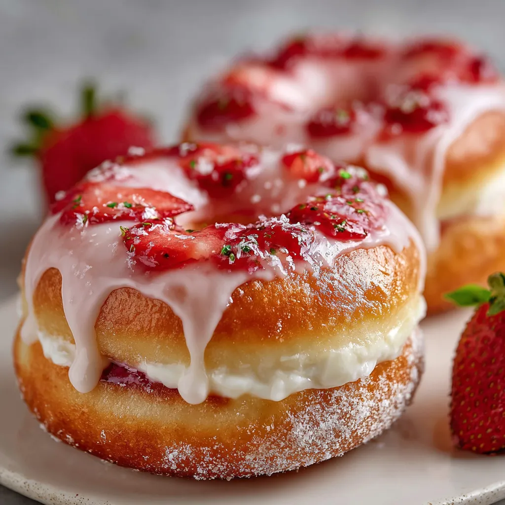 Irresistible Strawberry Cheesecake Donuts