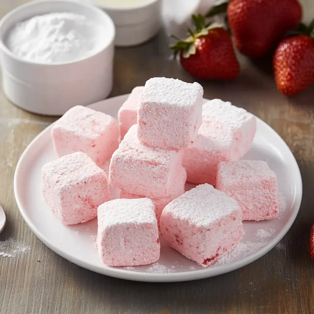 Homemade Strawberry Marshmallows