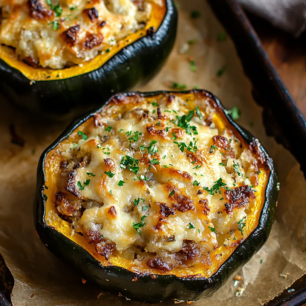 Hearty Stuffed Baked Acorn Squash