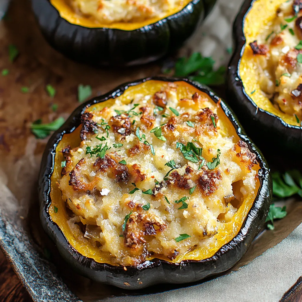 Hearty Stuffed Baked Acorn Squash