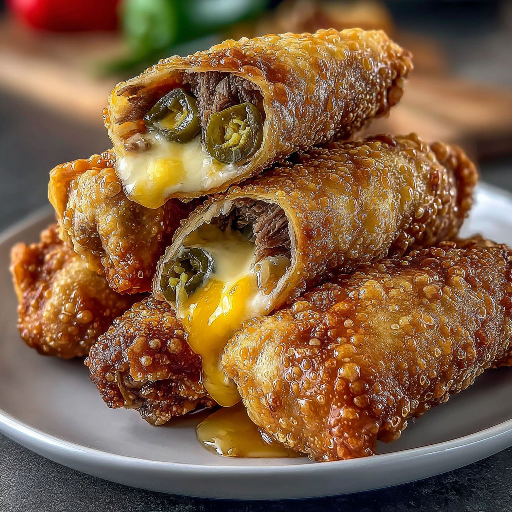 Texas Twinkies Egg Rolls with Smoked Brisket and Spicy Honey
