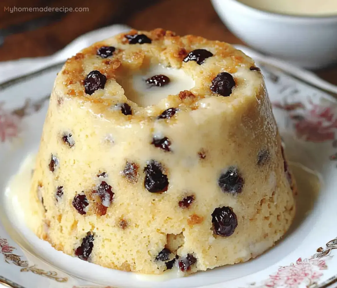 Traditional Spotted Dick with English Custard Sauce
