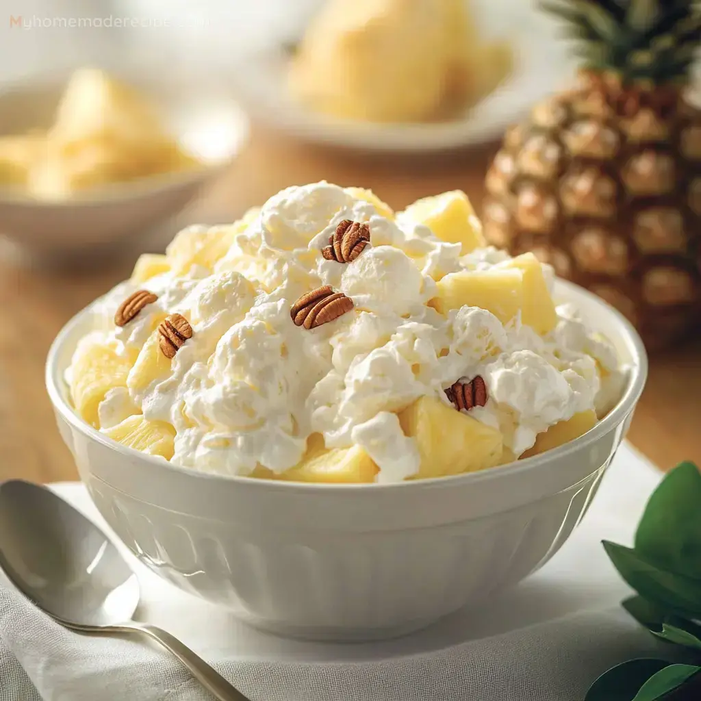 Tropical Pineapple Fluff Delight Dessert