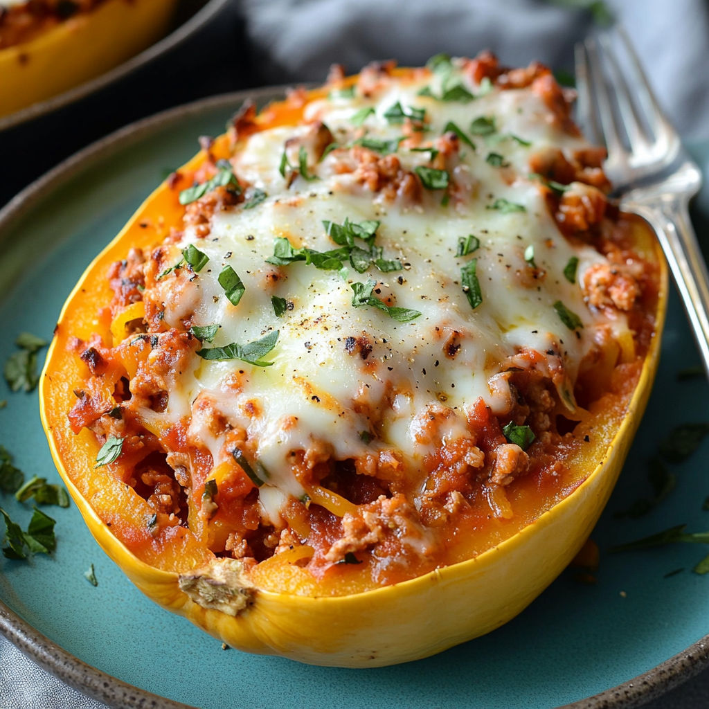 Turkey Marinara with Spaghetti Squash and Mozzarella