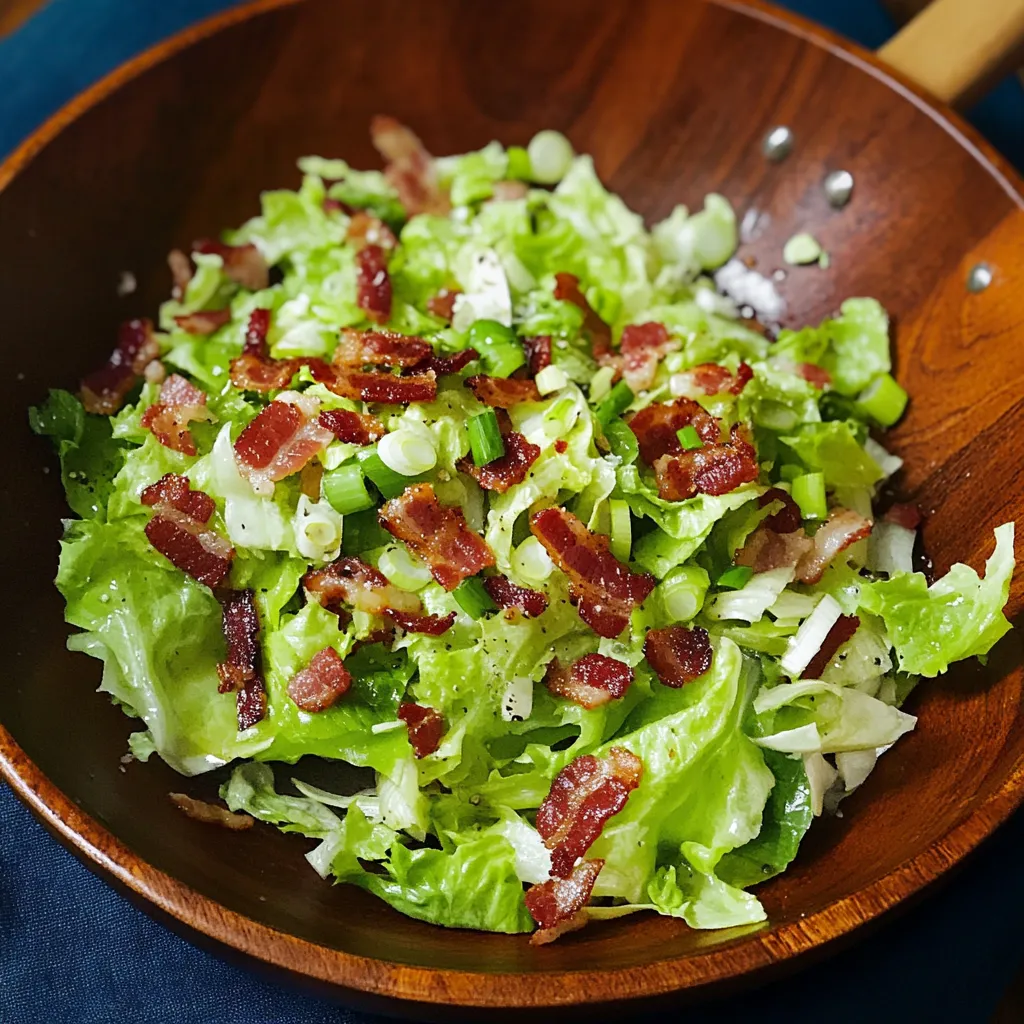 Warm Killed Lettuce with Bacon and Sweet Onions