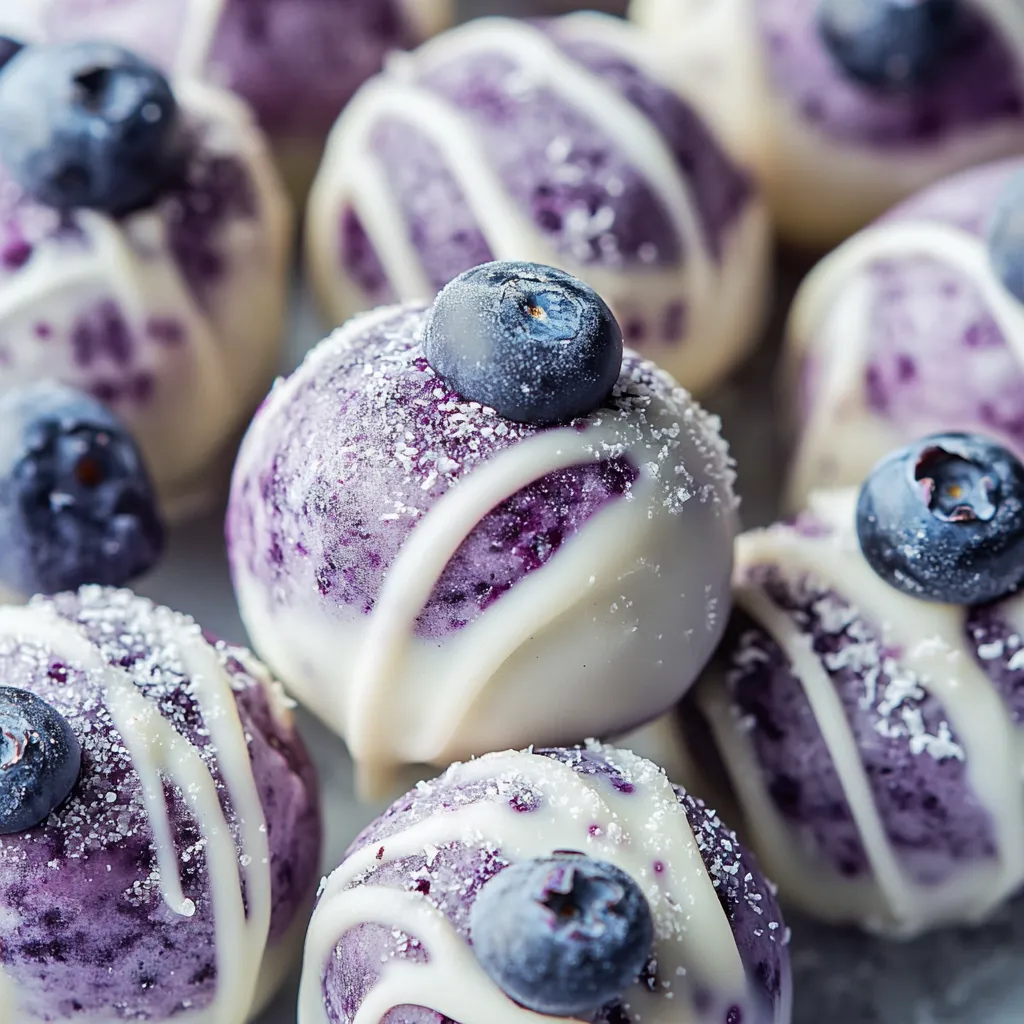 Easy White Chocolate Blueberry Truffles