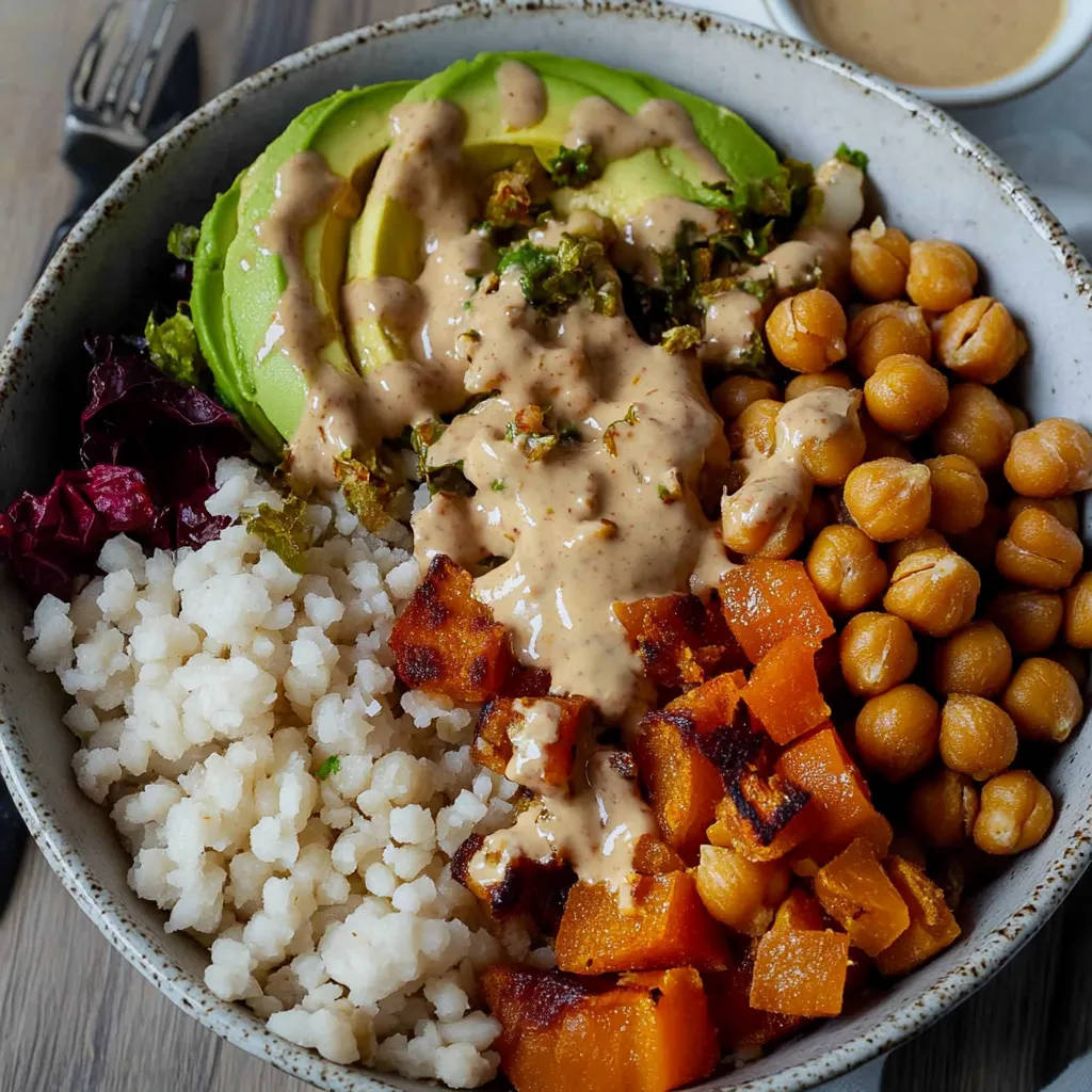 Warm Winter Harvest Bowl with Crispy Chickpeas