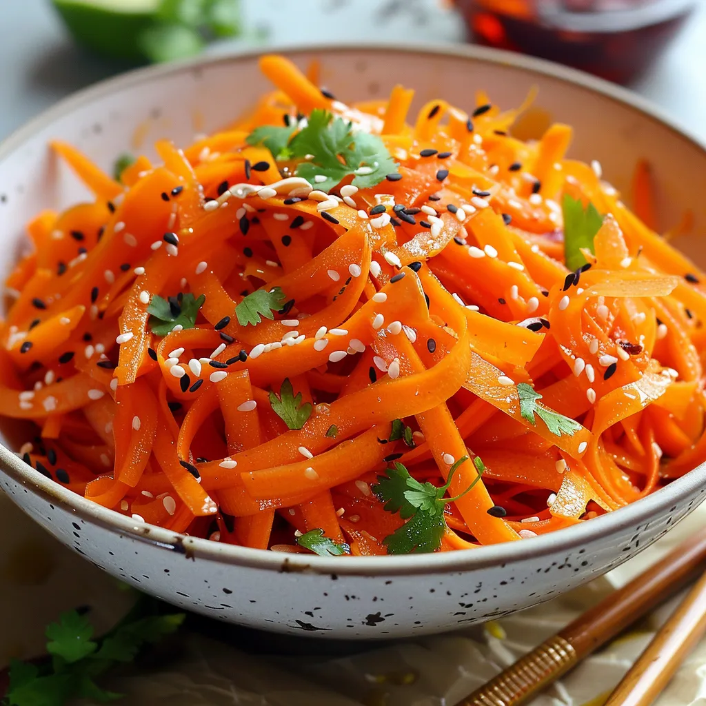 Sweet Carrot Salad with Tangy Asian Dressing