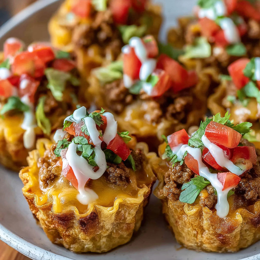 Zesty Beef Cups with Ranch and Cheese