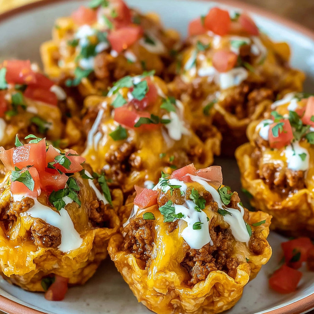 Zesty Beef Cups with Ranch and Cheese