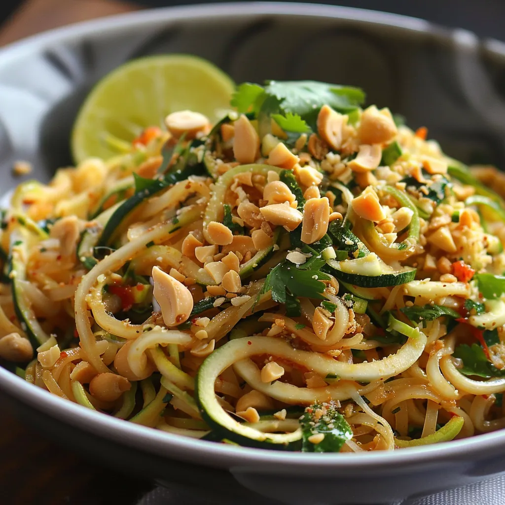 Low-Carb Delight: Zucchini Pad Thai with Fresh, Bold Flavors