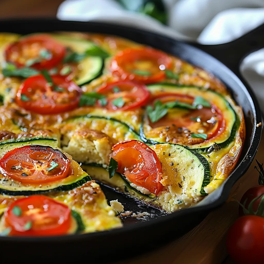 Easy Zucchini and Tomato Frittata