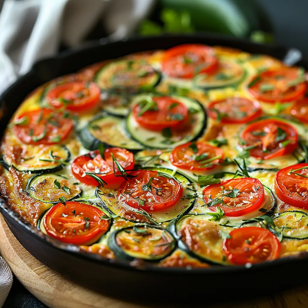 Easy Zucchini and Tomato Frittata