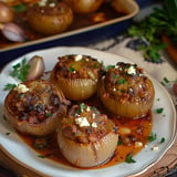 Greek Stuffed Onions