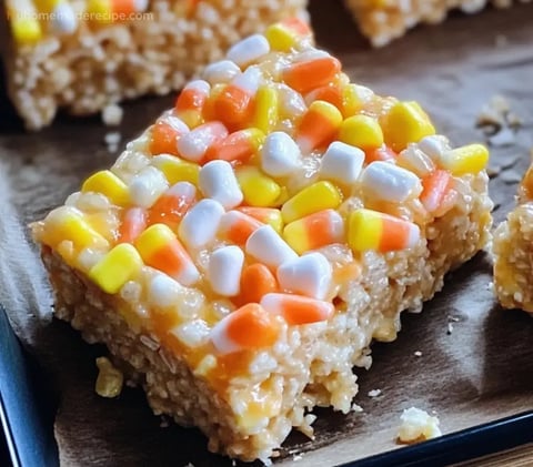 Candy Corn Rice Krispie Treats