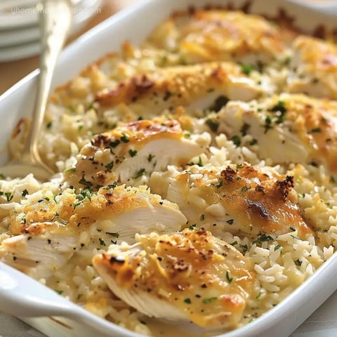 No Peek Chicken Rice Casserole