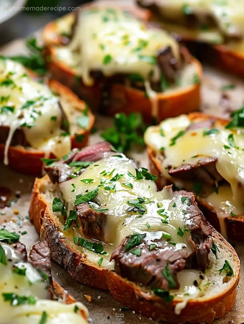 Delicious Steak and Cheese Garlic Toast