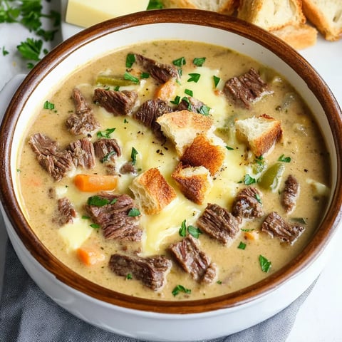 Philly Cheesesteak Soup