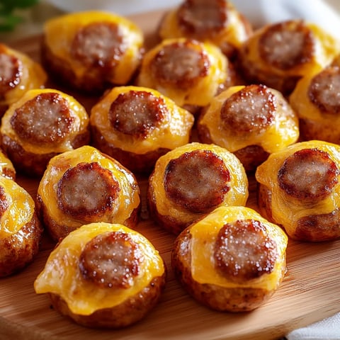 Savory kilted sausage bites wrapped in puff pastry and topped with melted cheese, perfect for appetizers.
