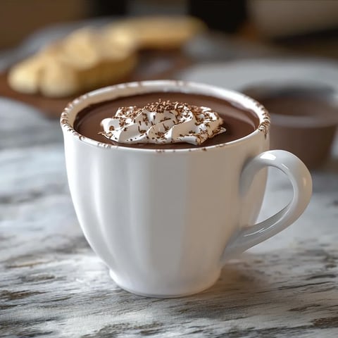 Thick and creamy Italian hot chocolate, a decadent treat for chocolate lovers.
