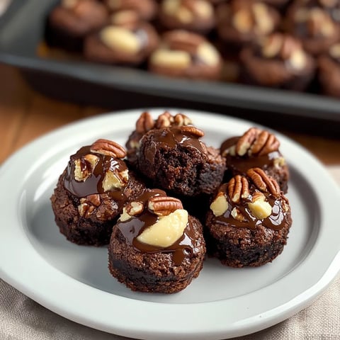 Rich pecan pie brownie bombs, a decadent fusion of two classic desserts.