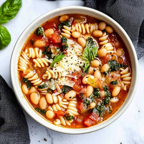 Hearty Italian White Bean Soup with Pasta Crockpot